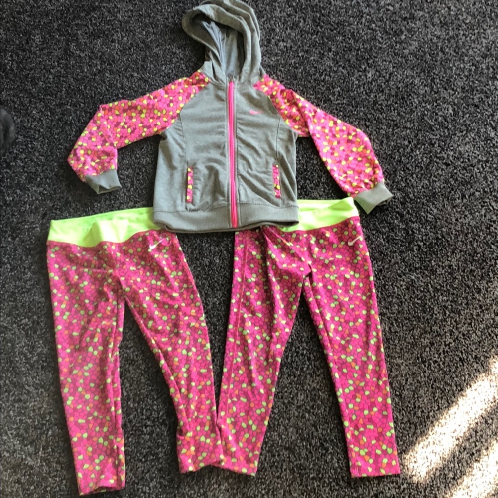 Nike girls Sz 6 Lot Leggings hoddie